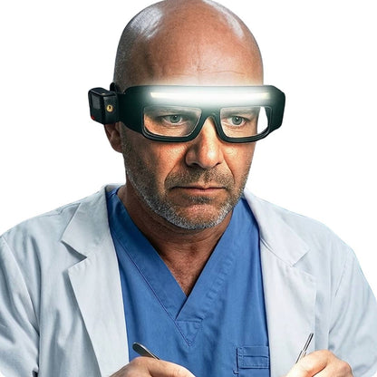 Lampe frontale avec lunettes de protection pour usage dentaire, esthétique et professionnel