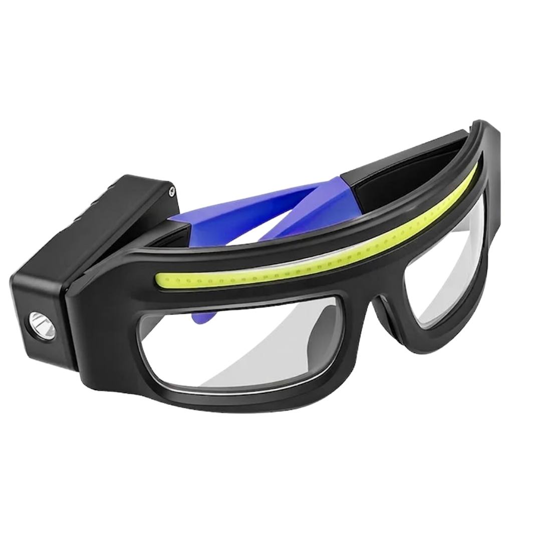 Lampe frontale avec lunettes de protection pour usage dentaire, esthétique et professionnel
