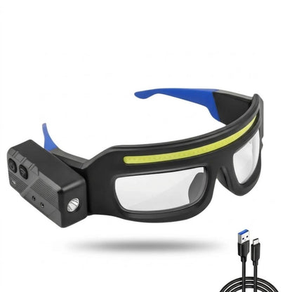 Lampe frontale avec lunettes de protection pour usage dentaire, esthétique et professionnel