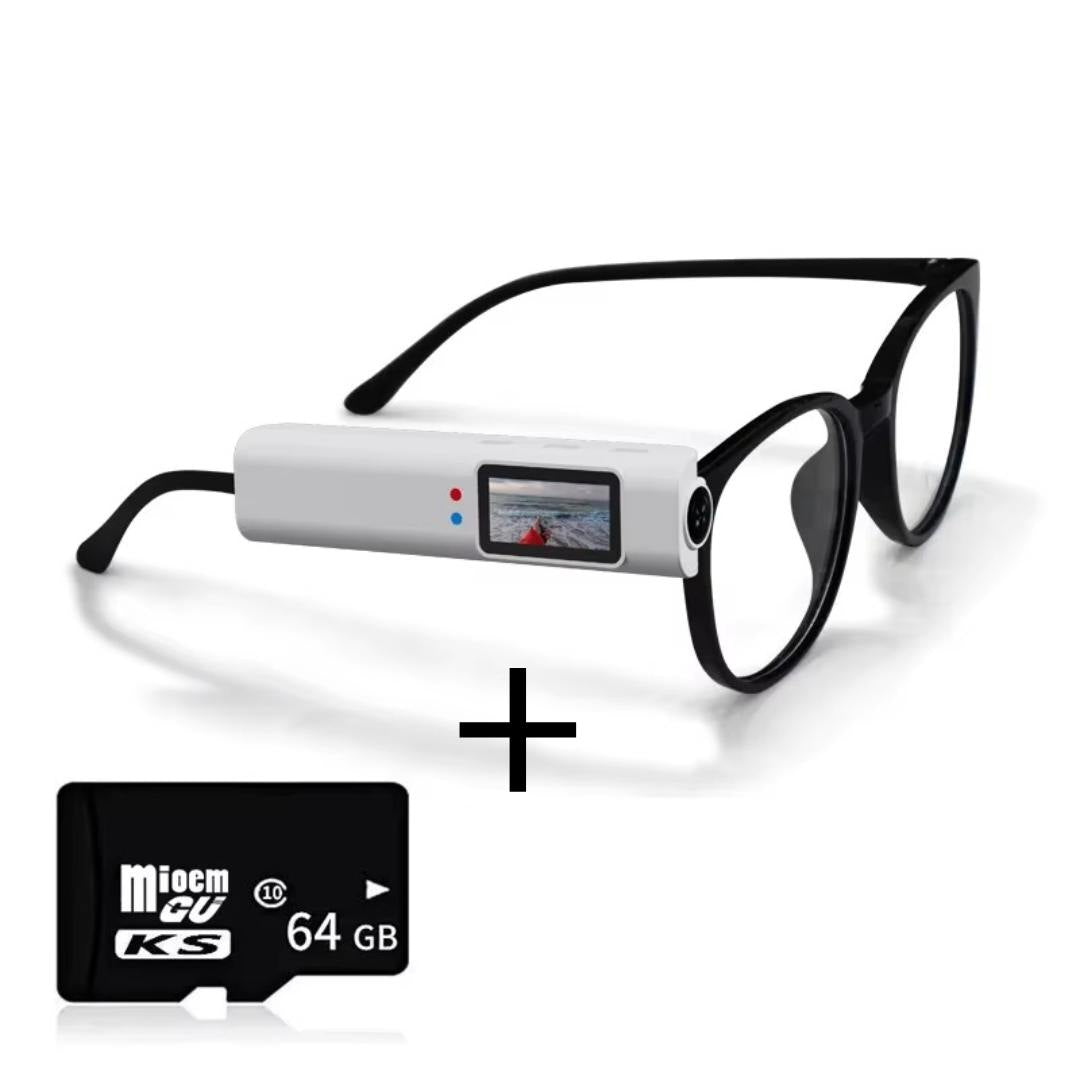Mini Caméra 2,7K avec Vue à la Première Personne pour Loupe et Lunettes Correctrices