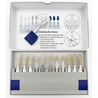 Guide de Teintes Dentaires – 16/29 Couleurs pour Évaluation du Blanchiment