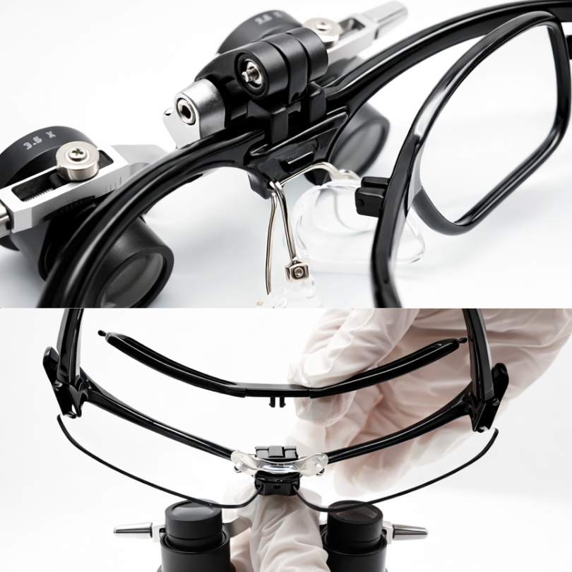 Loupe T1 avec réglage interpupillaire et lampe frontale