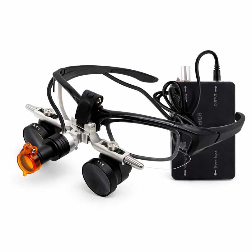 Loupe T1 avec réglage interpupillaire et lampe frontale