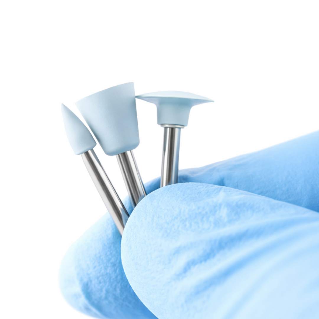 Ensemble de polissage pour résine et porcelaine – 14 pièces (RA 2,35 mm universel) à basse vitesse