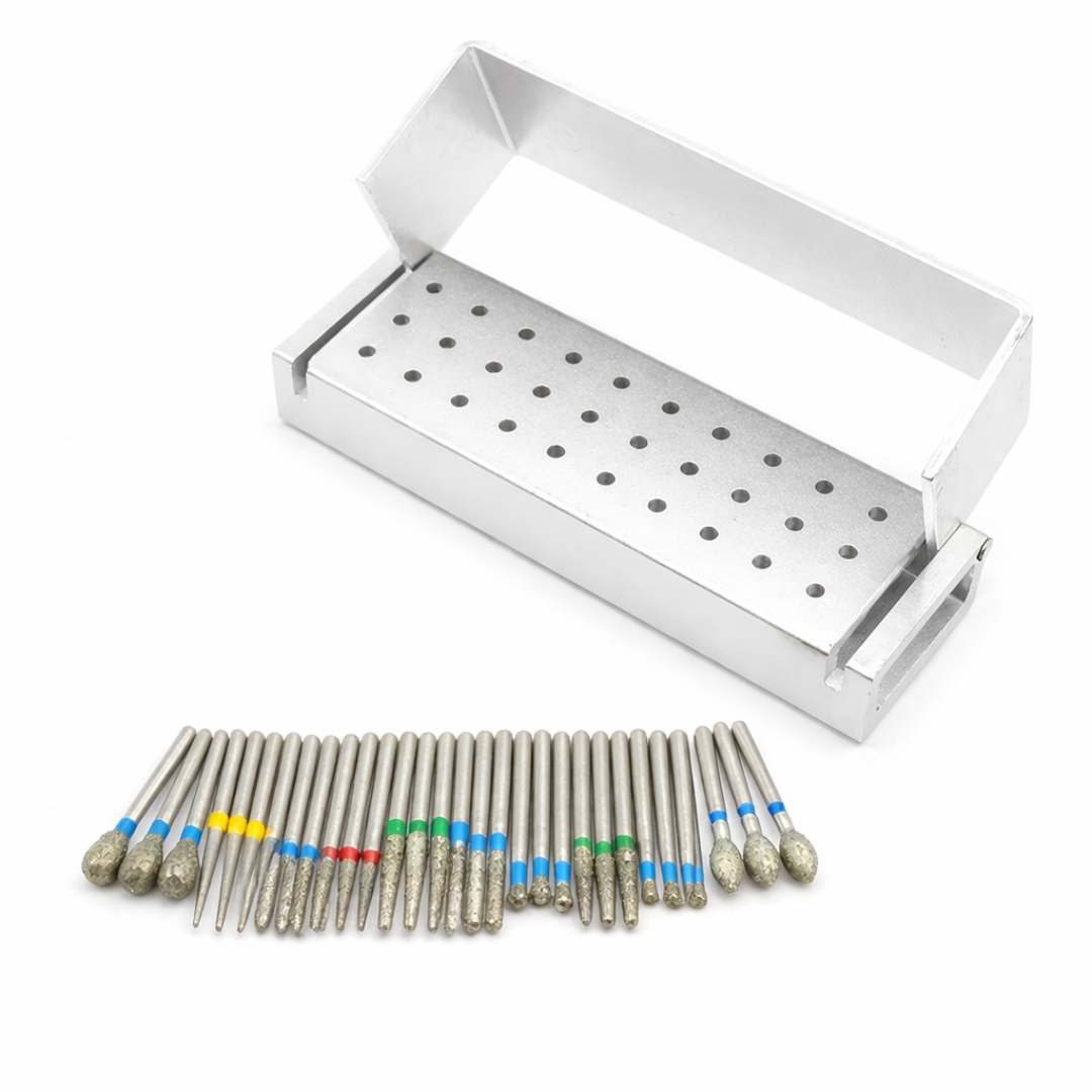 Fraiseurs en aluminium autoclavables pour 30 fraises pour turbine à grande vitesse