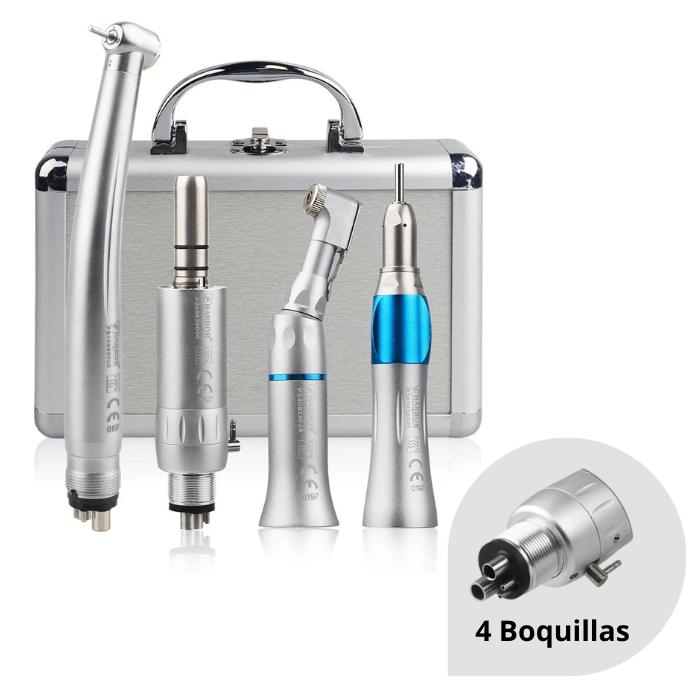 Kit de Pièces à Main Dentaires Haute et Basse Vitesse 4-en-1