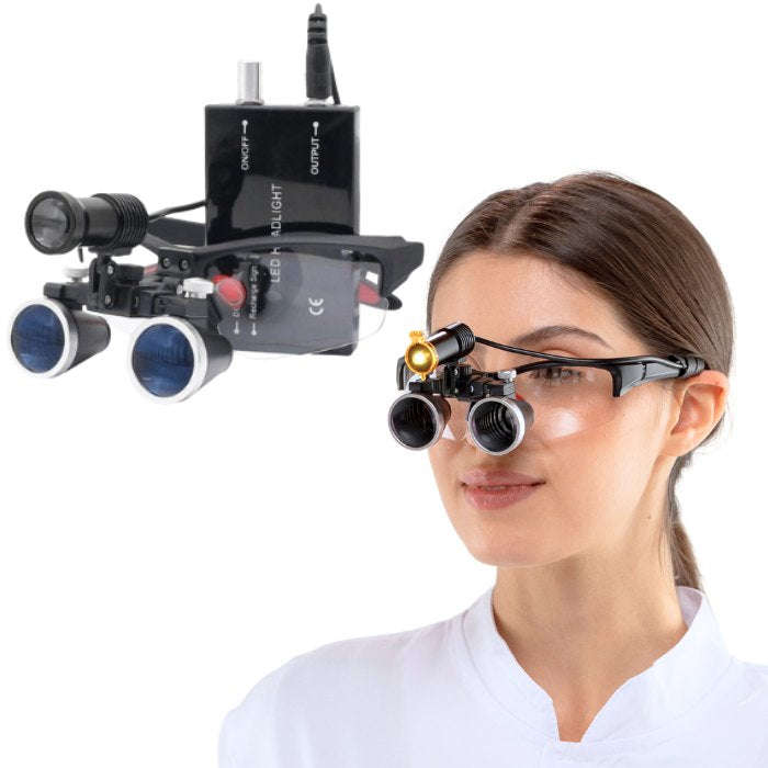 Loupe X1 - Lentilles 2,5x ou 3,5x et Lampe Frontale de 5 Watts