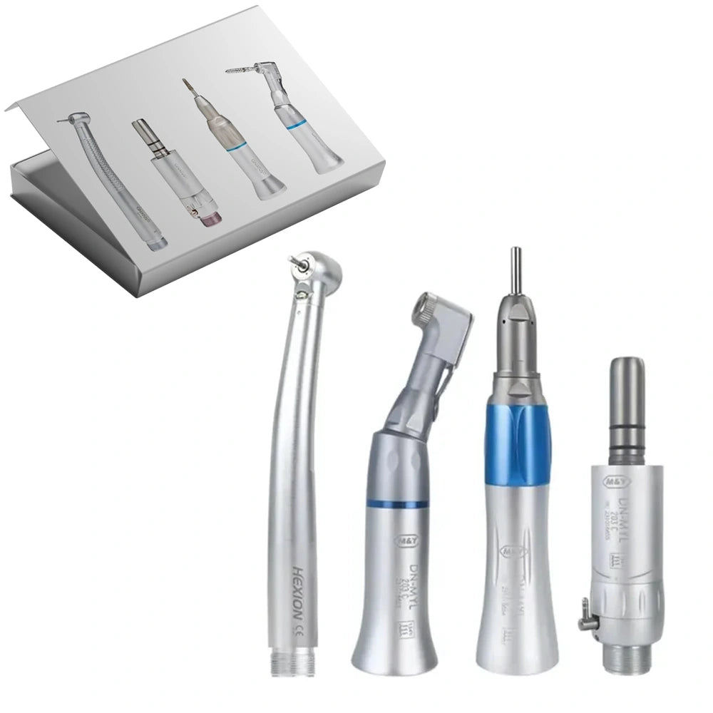 Kit de Pièces à Main Dentaires Haute et Basse Vitesse 4-en-1
