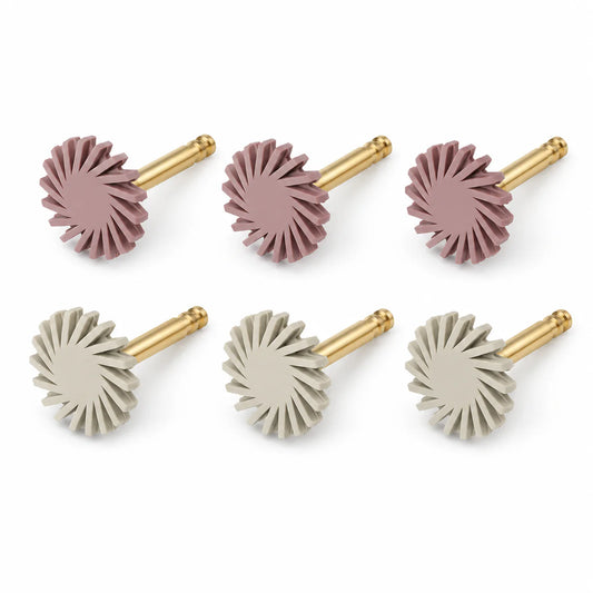 Système de Polissage en Silicone RA (Basse Vitesse) pour Résine – 2 Étapes, 6 Pièces
