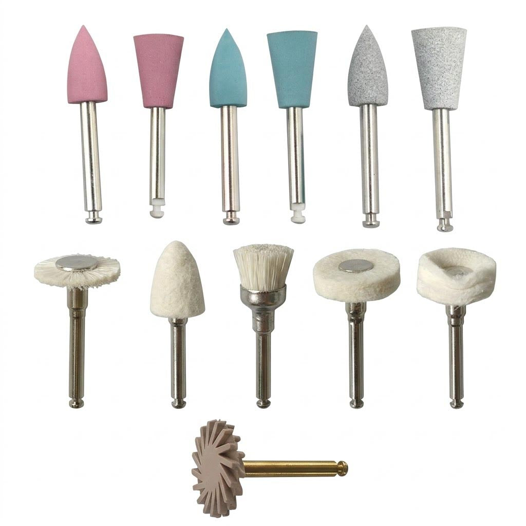 12 pièces pour polissage dentaire – Contre-angle basse vitesse